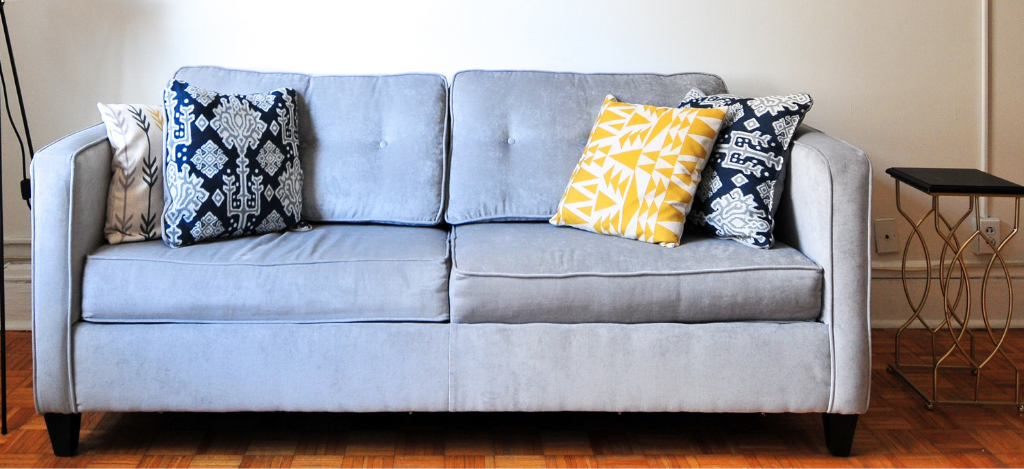 Looking after your sofa - Clean blue sofa